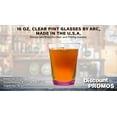 thumbnail image 4 of 10 ARC Clear Glass Pint Cups Set, 16 oz. - Mixing, USA Made - Pink, 4 of 5