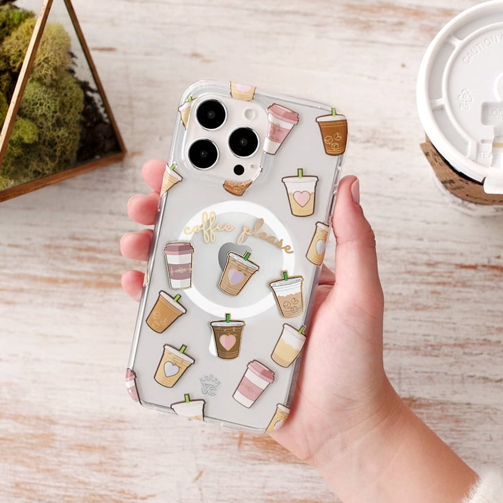 VELVET CAVIAR iPhone 15 Plus Case Compatible with MagSafe - Cute Clear Protective Phone Cases for Women - Coffee First