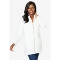 thumbnail image 4 of Jessica London Women's Plus Size Stretch Cotton Zip Front Hi-Low Jacket, 4 of 4