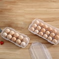 thumbnail image 2 of 18 Grids Transparent Egg Container With Lid Snap-On Egg Holder Tray Shockproof For Refrigerator Picnic Party Food Storage Box Egg Storage Crisper White, 2 of 7