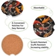 thumbnail image 2 of Coolnut 3D Koi Fish Car Coasters for Drinks Absorbent, Ceramic Cup Holder with Cork Back and Finger Notch for Easy Move- 2 Pack Home Decor, 2 of 6
