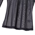 thumbnail image 3 of One opening Ladies Women's Long Sleeve BLACK POLO NECK Sheer Mesh SEE THROUGH Top T-Shirt, 3 of 3