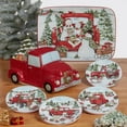 thumbnail image 5 of Certified International  Red Truck Snowman 10.25" Dinner Plates, Set of 4, 5 of 5