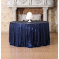 thumbnail image 5 of SquarePie Sequin Tablecloth Round 50 Inch Navy Blue Table Linen for Wedding Birthday Party, 5 of 5