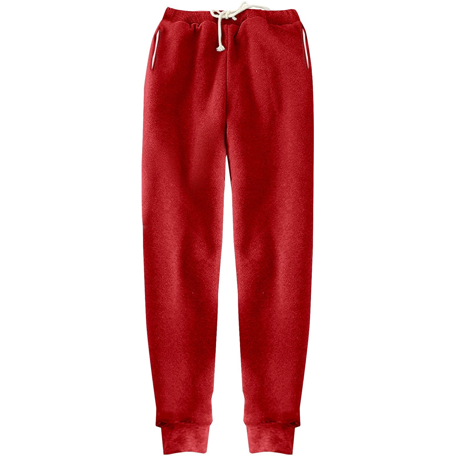 Pantalon De Survêtement Femme Doublé Polaire - Coupe Large Droite, Taille Haute, Poches, Pour Jogging Et Détente
