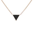 thumbnail image 2 of Kobelli Collier Triangle Diamant Noir 14k Or Rose, 2 of 4