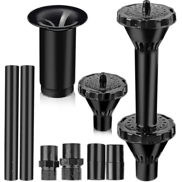Fountain Nozzle Kit Plastic Fountain Water Spray Heads For Small Ponds In 3 Fountain Patterns: Blossom, Mushroom And Two-tier Patterns ( Size L)