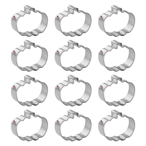 Mini Pumpkin Dozen Cookie Cutters 1.5 inches/each E2004-W12 - The Cookie Cutter Shop - Tin Plate Steel