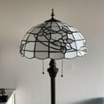 thumbnail image 4 of enjoy decor lamps Tiffany Floor Lamp White Stained Glass Flowers for Living Room Dining Room Bedroom Office Hotel 16"D*16"W*64" H, 4 of 4