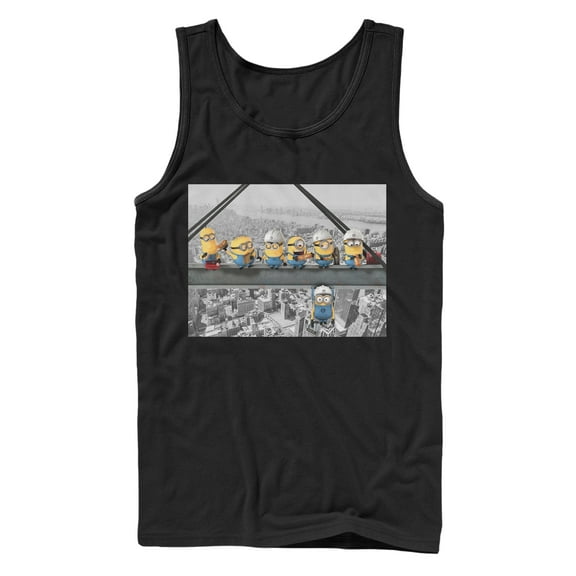 Men's Despicable Me Minion Lunch Hang Out Tank Top Black X Large