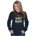 thumbnail image 5 of US Navy Wife Military Support Ribbon Women's Long Sleeve T Shirt Brisco Brands S, 5 of 6