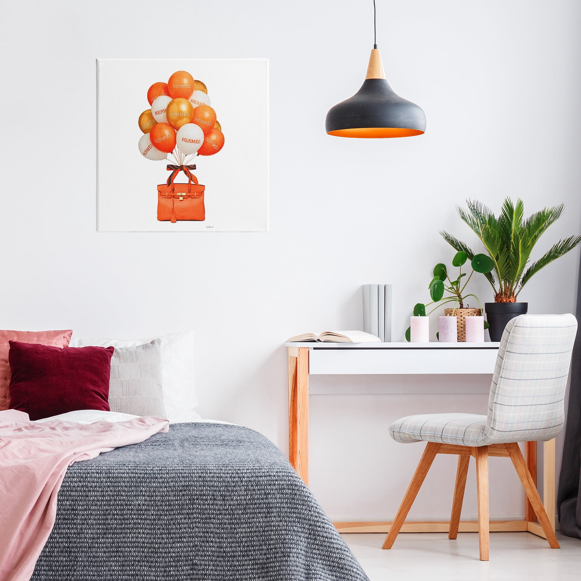 Stupell Industries Orange Handbag & Balloons Canvas Wall Art, design by Amanda Greenwood