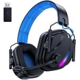 thumbnail image 1 of Auriculares inalámbricos para juegos Vakedy HW12 con micrófono, Bluetooth de 2,4 GHz, para jugadores de alta resistencia/FPS, con batería de 50 horas de duración, para PS5, PS4, PC, Switch y Mac., 1 of 5