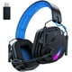 thumbnail image 1 of Auriculares inalámbricos para juegos Vakedy HW12 con micrófono, Bluetooth de 2,4 GHz, para jugadores de alta resistencia/FPS, con batería de 50 horas de duración, para PS5, PS4, PC, Switch y Mac., 1 of 5