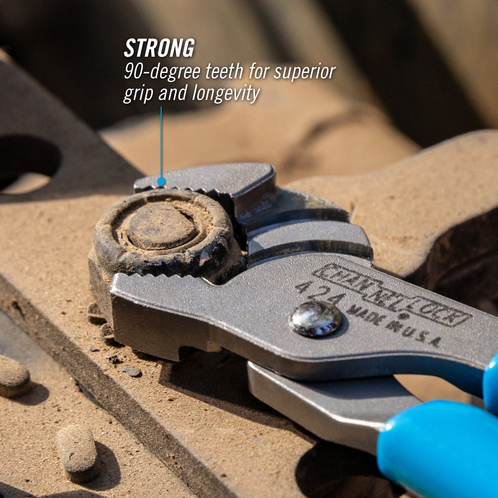 CHANNELLOCK 4.5-inch Straight Jaw Tongue & Groove Pliers, .5-inch Jaw Capacity, Made in USA (424)