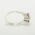thumbnail image 5 of LBG 10k White Gold Womens Ring Cultured Pearl & Ruby Anniversary Ring - Size 7.5, 5 of 6