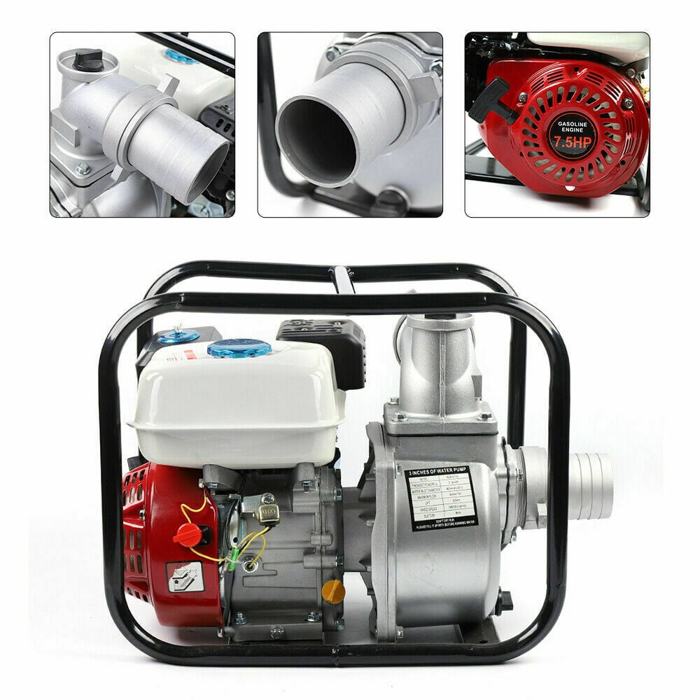 1-1/2" GASOLINE WATER PUMP 4 STROKE 2.4 HP INLET OUTLET 1.5 INCH 
