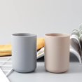 thumbnail image 1 of Cup 300ml, Unbreakable Reusable Drinking Cups Set Of 2 Colors, Tumbler Plastic Toothbrush Cup, Dishwasher Safe (brown & Grey), 1 of 5