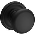 thumbnail image 1 of Baldwin Reserve PSROUTRR190 Passage Knob and Traditional Round Rose with 6AL Latch and Dual Strike Satin Black Finish, 1 of 4