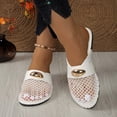 thumbnail image 2 of Hopeusnice Slippers for Women Mesh Materials Summer And Fall Shoes Breathable Non-Slip Closed-Toe Sandals Flat Heel Trendy Women's Slippers Soft Comfortable Walking Shoes White 38, 2 of 9
