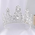thumbnail image 2 of Nvzi-a Wedding Tiara for Bride Princess Tiara Headband Bridal Crown,Crystal Rhinestone Hair Jewelry Decor for Queen Girl Bride Birthday Prom Wedding Pageant Halloween Costume Party(Green), 2 of 2
