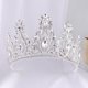 thumbnail image 1 of Zhuge Tiara de boda para novia, diadema de princesa, corona nupcial, joyería para el cabello con diamantes de imitación de cristal, decoración para novia, cumpleaños, graduación, boda (blanco), 1 of 4
