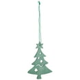 thumbnail image 4 of Northlight Wooden Cut Out Christmas Tree Ornament - 4.75" Teal Green, 4 of 7