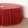 thumbnail image 6 of Efavormart 132" Wholesale Premium Table Cover Sparkly SEQUIN Round Tablecloth For Wedding Banquet Party Home Decor - Red, 6 of 11