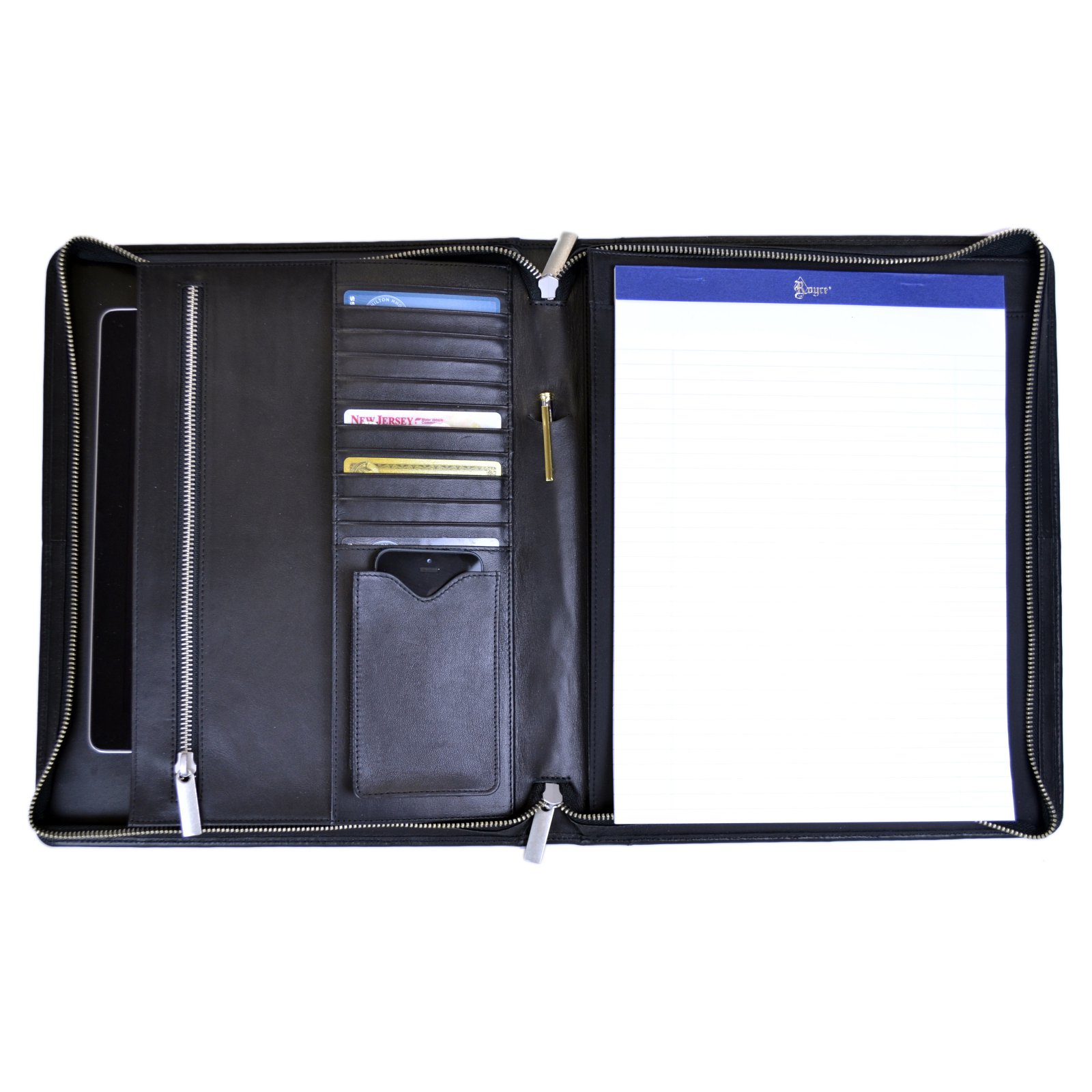 Luxury Tablet iPad Organizer and Writing Portfolio Brief in Genuine