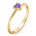 thumbnail image 3 of Heart Birthstone Ring - Amethyst (February), 3 of 6
