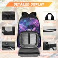 thumbnail image 3 of Yspwyqan Purple Floral Axolotl Kids Backpack Set 4Pcs with Lunch Box Pencil Case Water Bottle Bag, 17 Inch Double Zipper Lightweight Bookbags Fits 14" Laptop for School Travel Hiking, 3 of 7