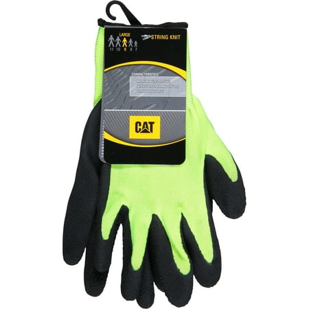 

CAT Unisex Indoor/Outdoor Dipped Gloves High-Vis Green L 1 pair