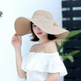 thumbnail image 6 of SikaFu Summer Sunscreen Ladies On The Beach Hat Seaside Large Edge Of Anti -Ultraviolet Folding Straw Hat Vacations, 6 of 8