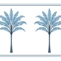Harry & Grace Blue Lake Montgomery Palm Peel and Stick Wallpaper Border