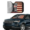 thumbnail image 4 of Zufioo Veterans Day1 Print Car Windshield Sunshade, UV Protection Heat Insulation Protective Cover Suitable for Car, SUV, Truck Auto Accessories-Veterans Day1, 4 of 8