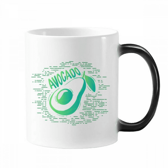avocado cut art deco fashion mug changing color cup morphing heat sensitive 12oz