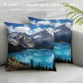 thumbnail image 3 of Chilfamy Mountain Lake Clouds Fashion Style Dirt-Resistant Throw Pillow Covers for Couch Sofa Bed Living Room Bedroom Pillowcase Printed on Both Sides 1PC 12x12in, 3 of 5