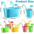 thumbnail image 2 of 12 Pcs Hanging Flower Pot Metal Iron Bucket Fence Hanging Planters 4 Pcs 5.5 x 10.6 Inch and 8 Pcs 3.7 x 3 Inch Fence Bucket Pots with Detachable Hook for Railing Fence Balcony Garden Yard, 2 of 6