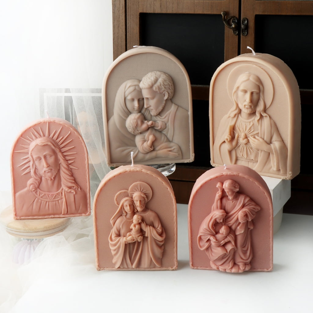 WINDLAND Embossed Candle Crafting Mold Gypsum Ornament Mould Home Decoration Molds Handmade Jewelry for Aromatherapy Enthusiasts