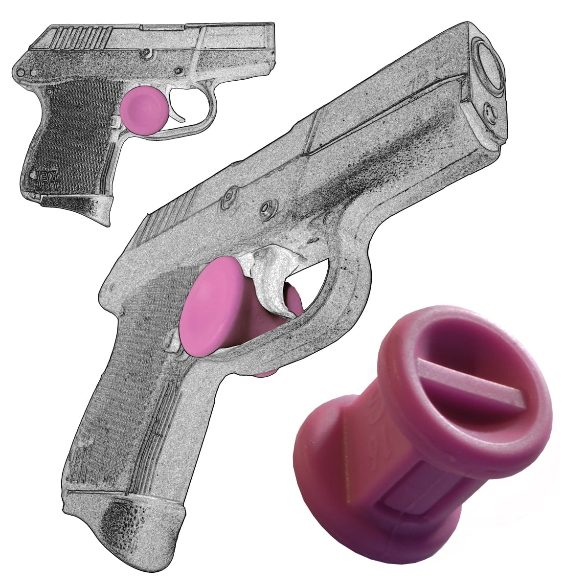 Garrison Grip THREE Micro Trigger Stop Holsters Fit Kahr CM9 Sub Compact 9mm & All Models s18 Pink