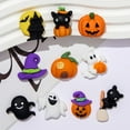 thumbnail image 6 of Hzzsbu 40pcs Halloween Resin Charms - Kawaii Colorful Flatback Ornaments Cat Pumpkin Ghost Cabochons for Diy Crafts, 6 of 7