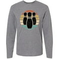 thumbnail image 3 of Inktastic Bowling Gift for Bowler Silhouette Bowling Pins Long Sleeve T-Shirt, 3 of 5