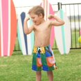 thumbnail image 4 of FORMRS Boys Swim Trunks Quick Dry Mesh Liner Boardshorts Sizes XS-XL, Abstract Plants, 4 of 7