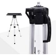 VANKYO Aluminum Tripod Projector Stand, Adjustable Laptop Stand, Multi-Function Stand, Computer Stand Adjustable Height 17'' to 46'' for Laptop with Plate and Carrying Bag (Silver)