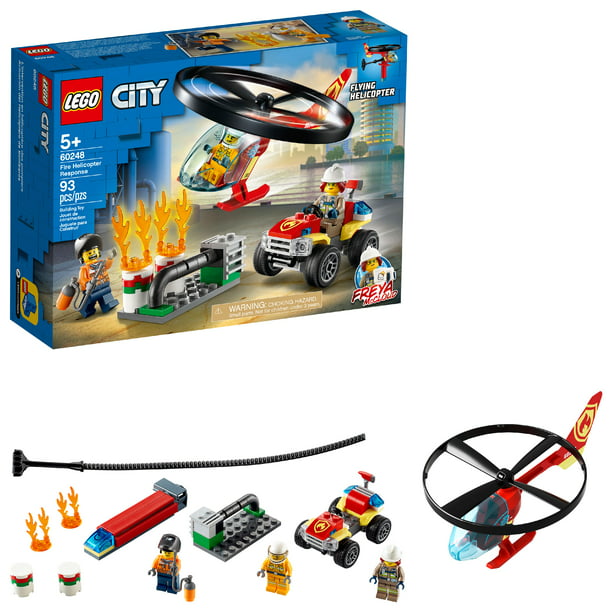 LEGO City Fire Helicopter 60248 Toy Firefighter Building Set for Kids (93 Pieces) - Walmart.com