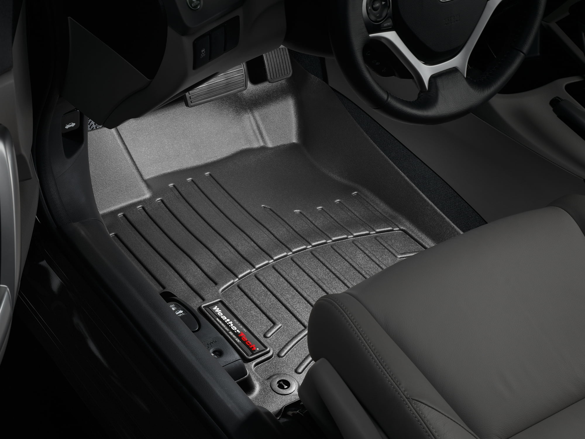 WeatherTech Custom Fit FloorLiners compatible with Honda Civic, Civic Si - 1st Row (Driver & Passenger), Black