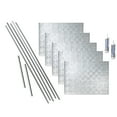 thumbnail image 1 of FASÄDE Lotus Decorative Vinyl Backsplash 15 sq ft Kit in Brushed Aluminum, 1 of 6