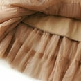 thumbnail image 4 of Birdeem Womens Solid Color Ruffled Mesh Skirt High Waist Prom Poached Skirt Half-Length Skirt, 4 of 7