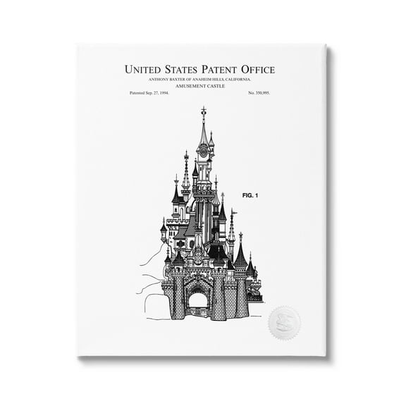 Stupell Industries Intricate Amusement Castle Diagram Graphic Art Gallery Wrapped Canvas Print Wall Art, Design by Karl Hronek