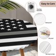 thumbnail image 3 of Thin Grey White Line Round Tablecloth for 45-54 Inch Tables, Fitted Table Cover with Elastic Edge, American Flag Star Waterproof Outdoor Table Cloth Protector for Patio Garden Dinner Picnic, 3 of 9